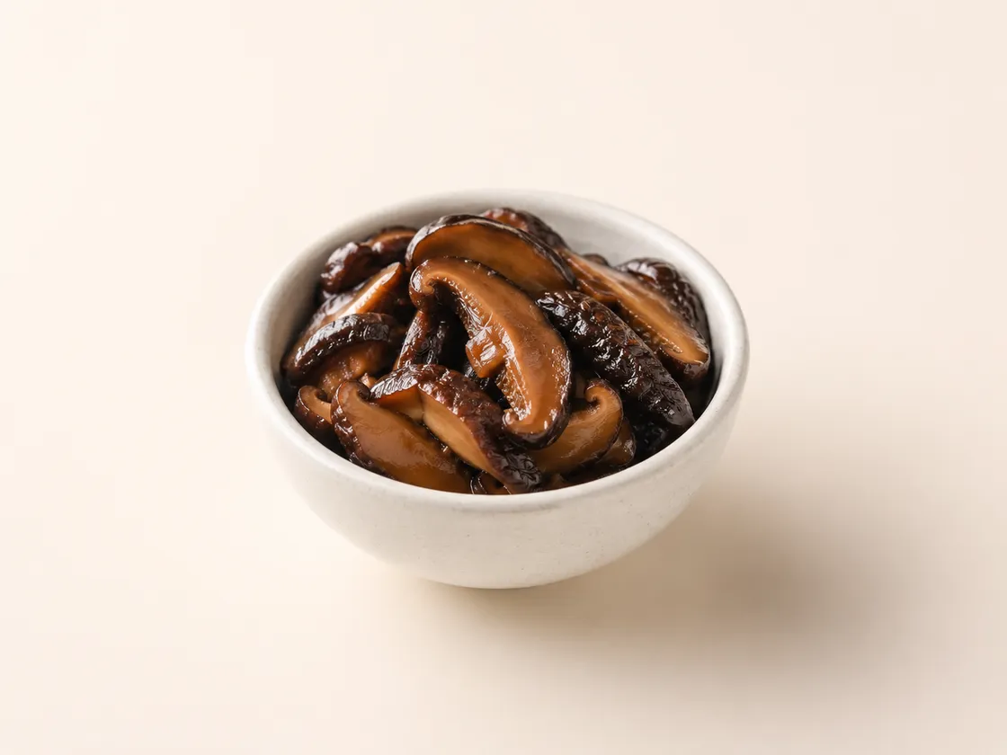 Pickled shiitake mushroom slices