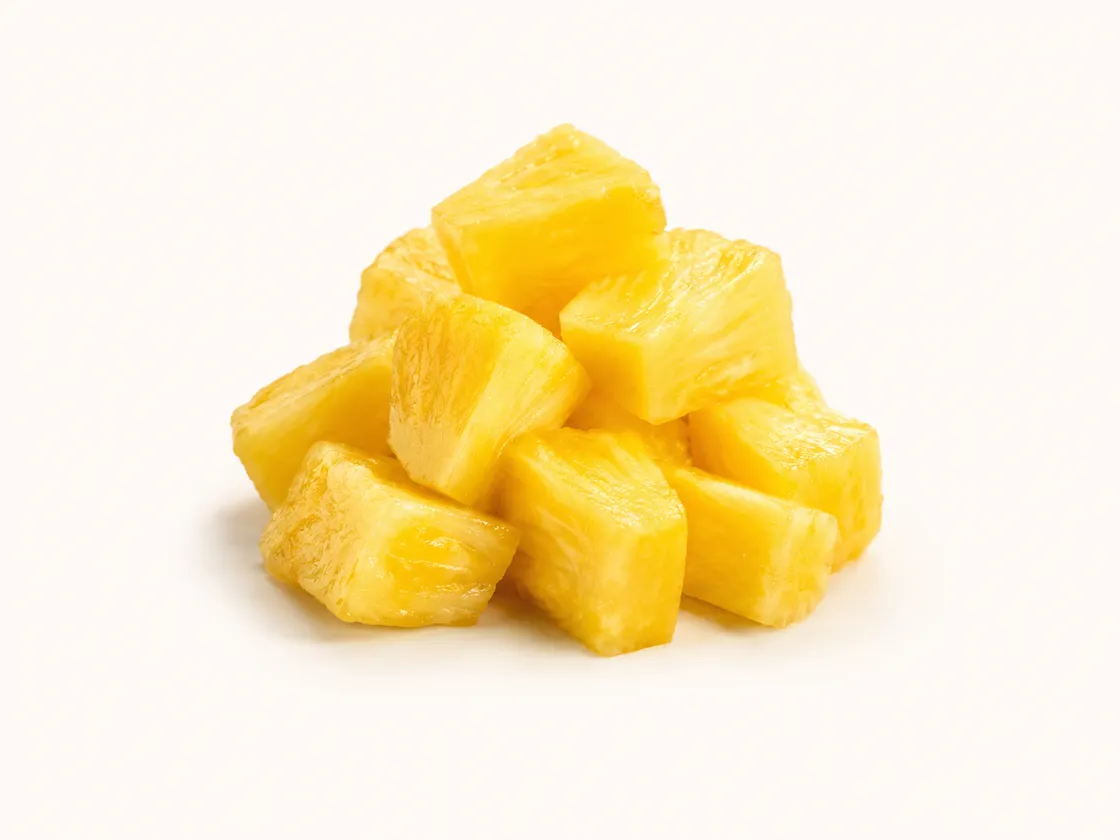 Chunks of fresh pineapple